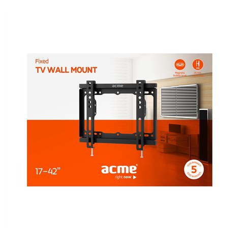 Acme | Wall Mount | MTSF11 | Fixed | 17-43 "" | Maximum weight (capacity) 20 kg | Black - 6